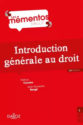 Couverture du produit · Introduction générale au droit