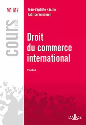 Couverture du produit · Droit du commerce international. 3e éd.