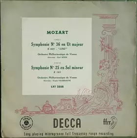 Couverture du produit · Symphonie N° 36 En Ut Majeur K 425 "Linz" / Symphonie N° 25 En Sol Mineur K 183