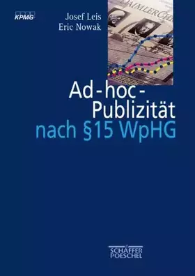 Couverture du produit · Ad-hoc-Publizität nach Paragraph 15 WpHG