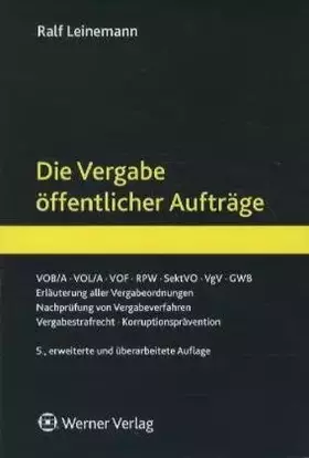 Couverture du produit · Die Vergabe öffentlicher Aufträge