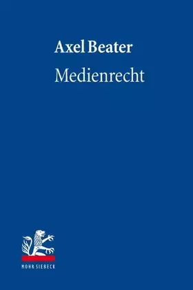 Couverture du produit · Medienrecht (Lehrbuch des Privatrechts)