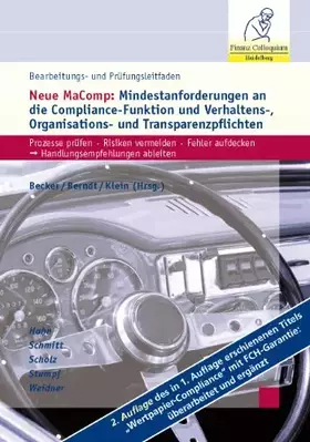 Couverture du produit · Bearbeitungs- und Prüfungsleitfaden Neue MaComp: Mindestanforderungen an die Compliance-Funktion und Verhaltens-, Organisations