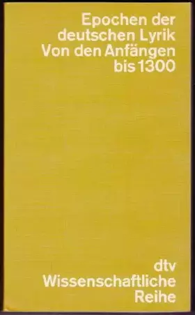 Couverture du produit · Epochen der deutschen Lyrik Band 1 - Von den Anfängen bis 1300
