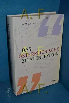 Couverture du produit · Das österreichische Zitatenlexikon