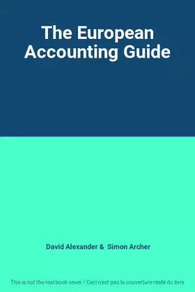 Couverture du produit · The European Accounting Guide