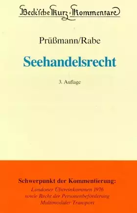 Couverture du produit · Beck'sche Kurzkommentare, Bd.9B, Seehandelsrecht: Fünftes Buch des Handelsgesetzbuches mit Nebenvorschriften und Internationale