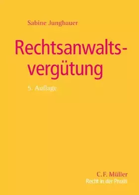 Couverture du produit · Rechtsanwaltsvergütung