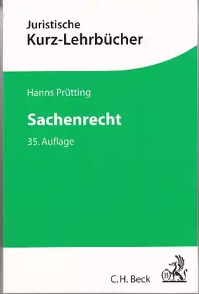 Couverture du produit · Sachenrecht: Ein Studienbuch (Kurzlehrbücher für das Juristische Studium)