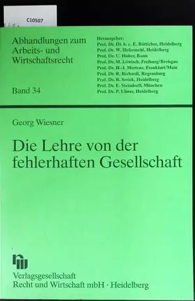 Couverture du produit · Die Lehre von der fehlerhaften Gesellschaft