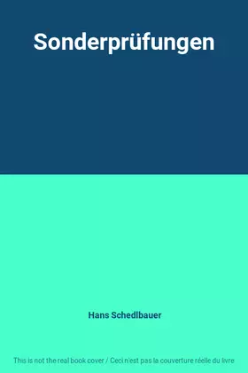 Couverture du produit · Sonderprüfungen