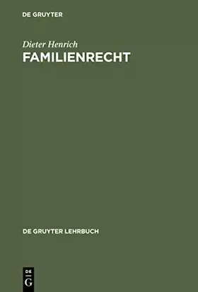 Couverture du produit · Familienrecht (de Gruyter Lehrbuch)