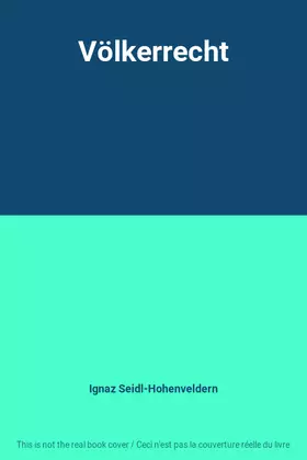 Couverture du produit · Völkerrecht