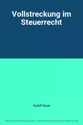 Couverture du produit · Vollstreckung im Steuerrecht