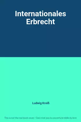 Couverture du produit · Internationales Erbrecht