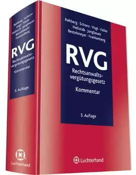 Couverture du produit · RVG - Rechtsanwaltsvergütungsgesetz