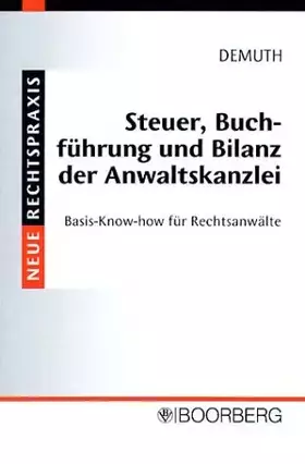 Couverture du produit · Steuer, Buchführung und Bilanz der Anwaltskanzlei