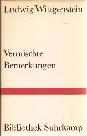 Couverture du produit · Vermischte Bemerkungen. Eine Auswahl aus dem Nachlaß.