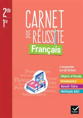 Couverture du produit · Mon carnet de réussite Français 2de/1re - Ed. 2022 - Carnet élève