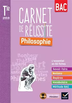 Couverture du produit · Mon carnet de réussite Philosophie Terminale - Ed. 2022 - Carnet élève