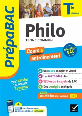 Couverture du produit · Prépabac - Philo Tle générale - Bac 2025: cours, méthodes & sujets corrigés (programme de Terminale)