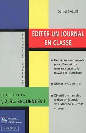 Couverture du produit · Editer un journal en classe