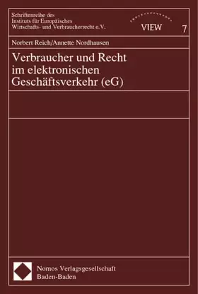 Couverture du produit · Verbraucher und Recht im elektronischen Geschäftsverkehr (eG)