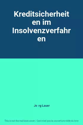 Couverture du produit · Kreditsicherheiten im Insolvenzverfahren
