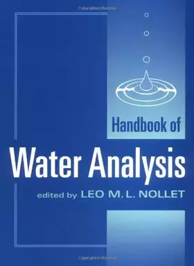 Couverture du produit · Handbook of Water Analysis (Food Science and Technology)
