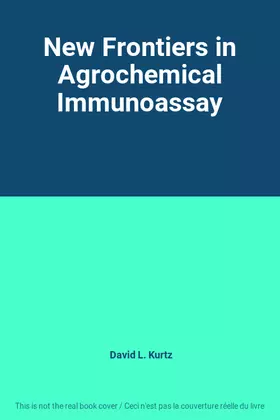 Couverture du produit · New Frontiers in Agrochemical Immunoassay