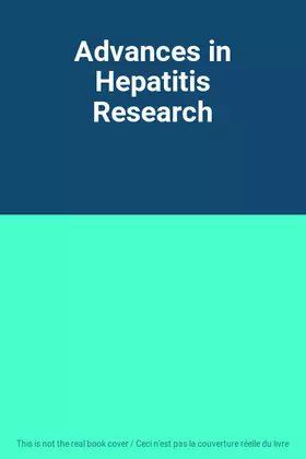 Couverture du produit · Advances in Hepatitis Research