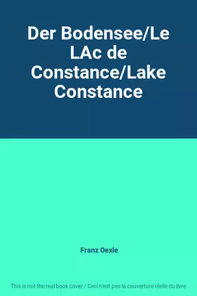 Couverture du produit · Der Bodensee/Le LAc de Constance/Lake Constance