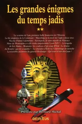 Couverture du produit · GRANDES ENIGMES DU TEMPS JADIS
