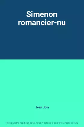Couverture du produit · Simenon romancier-nu