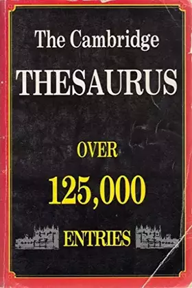 Couverture du produit · The Cambridge Thesaurus