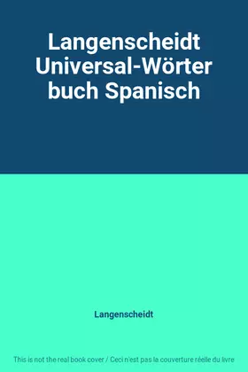 Couverture du produit · Langenscheidt Universal-Wörterbuch Spanisch
