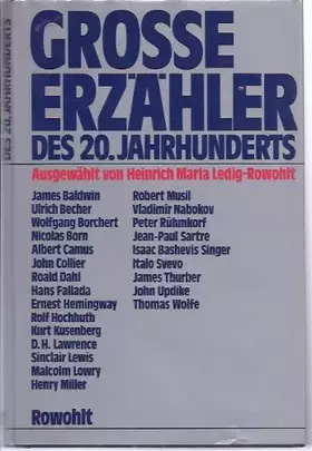 Couverture du produit · GroÃ?e ErzÃ¤hler des 20. Jahrhunderts