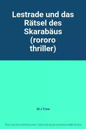 Couverture du produit · Lestrade und das Rätsel des Skarabäus (rororo thriller)