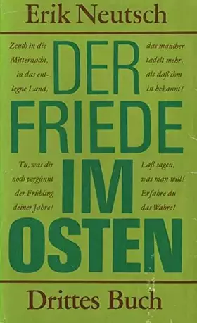 Couverture du produit · Der Friede im Osten. Drittes Buch