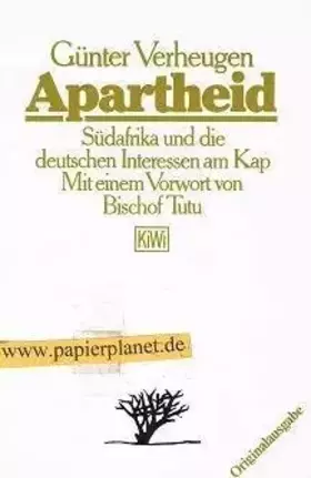 Couverture du produit · Apartheid: Südafrika und die deutschen Interessen am Kap (KiWi)