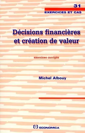 Couverture du produit · Décisions financières et creation de valeur