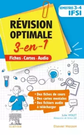 Couverture du produit · Révision optimale 3 en 1 _ Semestres 3 et 4 IFSI: Fiches-Cartes-Audio