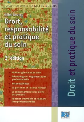 Couverture du produit · Droit, responsabilité et pratique du soin