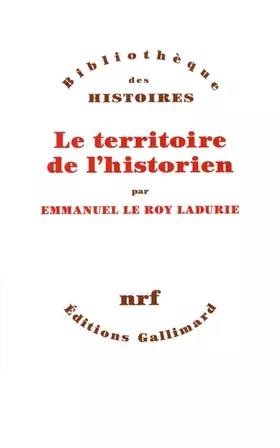 Couverture du produit · Le territoire de l'historien