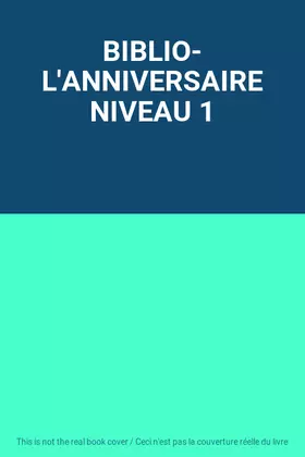 Couverture du produit · BIBLIO- L'ANNIVERSAIRE NIVEAU 1