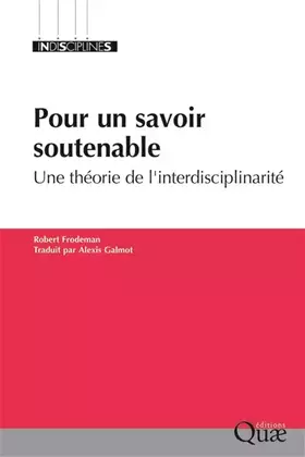 Couverture du produit · Pour un savoir soutenable: Une théorie de l'interdisciplinarité