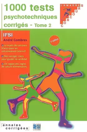 Couverture du produit · 1000 tests psychotechniques corrigés : Tome 2