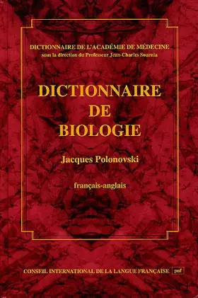 Couverture du produit · Dictionnaire de biologie français-anglais