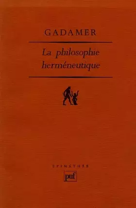 Couverture du produit · La Philosophie herméneutique