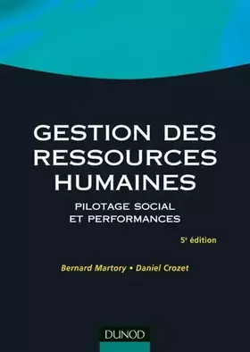Couverture du produit · Gestion des ressources humaines : Pilotage social et performances